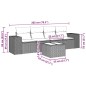 vidaXL 5-tlg. Garten-Sofagarnitur mit Kissen Hellgrau Poly Rattan vidaXL 5-tlg. Garten-Sofagarnitur mit Kissen Hellgrau Poly Rattan