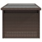 vidaXL Gartentisch mit Glasplatte Braun 100x55x73 cm Poly Rattan vidaXL Gartentisch mit Glasplatte Braun 100x55x73 cm Poly Rattan