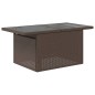 vidaXL Gartentisch mit Glasplatte Braun 100x55x73 cm Poly Rattan vidaXL Gartentisch mit Glasplatte Braun 100x55x73 cm Poly Rattan