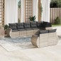vidaXL 8-tlg. Garten-Sofagarnitur mit Kissen Hellgrau Poly Rattan vidaXL 8-tlg. Garten-Sofagarnitur mit Kissen Hellgrau Poly Rattan