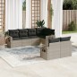 vidaXL 7-tlg. Garten-Sofagarnitur mit Kissen Hellgrau Poly Rattan vidaXL 7-tlg. Garten-Sofagarnitur mit Kissen Hellgrau Poly Rattan