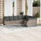 vidaXL 9-tlg. Garten-Sofagarnitur mit Kissen Hellgrau Poly Rattan vidaXL 9-tlg. Garten-Sofagarnitur mit Kissen Hellgrau Poly Rattan