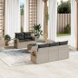 vidaXL 6-tlg. Garten-Sofagarnitur mit Kissen Hellgrau Poly Rattan vidaXL 6-tlg. Garten-Sofagarnitur mit Kissen Hellgrau Poly Rattan