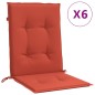 vidaXL Niedriglehner-Auflagen 6 Stk. Melange Rot 100x50x4 cm Stoff vidaXL Niedriglehner-Auflagen 6 Stk. Melange Rot 100x50x4 cm Stoff
