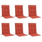 vidaXL Niedriglehner-Auflagen 6 Stk. Melange Rot 100x50x4 cm Stoff vidaXL Niedriglehner-Auflagen 6 Stk. Melange Rot 100x50x4 cm Stoff