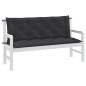 vidaXL Gartenbank-Auflagen 2 Stk. Melange Anthrazit 150x50x7 cm Stoff vidaXL Gartenbank-Auflagen 2 Stk. Melange Anthrazit 150x50x7 cm Stoff