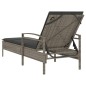 vidaXL Sonnenliege mit Auflage Grau 63x200x81 cm Poly Rattan vidaXL Sonnenliege mit Auflage Grau 63x200x81 cm Poly Rattan