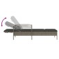 vidaXL Sonnenliege mit Auflage Grau 63x200x81 cm Poly Rattan vidaXL Sonnenliege mit Auflage Grau 63x200x81 cm Poly Rattan