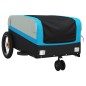 vidaXL Fahrradanhänger Schwarz und Blau 30 kg Eisen vidaXL Fahrradanhänger Schwarz und Blau 30 kg Eisen