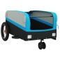 vidaXL Fahrradanhänger Schwarz und Blau 30 kg Eisen vidaXL Fahrradanhänger Schwarz und Blau 30 kg Eisen