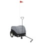 vidaXL Fahrradanhänger Schwarz und Grau 30 kg Eisen vidaXL Fahrradanhänger Schwarz und Grau 30 kg Eisen