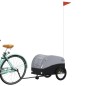 vidaXL Fahrradanhänger Schwarz und Grau 30 kg Eisen vidaXL Fahrradanhänger Schwarz und Grau 30 kg Eisen