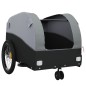 vidaXL Fahrradanhänger Schwarz und Grau 30 kg Eisen vidaXL Fahrradanhänger Schwarz und Grau 30 kg Eisen