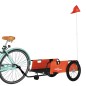 vidaXL Fahrradanhänger Orange und Schwarz Oxford-Gewebe & Eisen vidaXL Fahrradanhänger Orange und Schwarz Oxford-Gewebe & Eisen