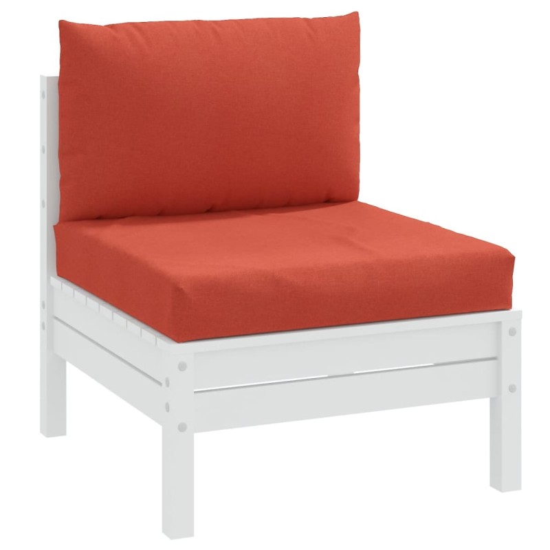 vidaXL Palettenkissen 2-tlg. Melange Rot Stoff vidaXL Palettenkissen 2-tlg. Melange Rot Stoff