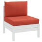 vidaXL Palettenkissen 2-tlg. Melange Rot Stoff vidaXL Palettenkissen 2-tlg. Melange Rot Stoff