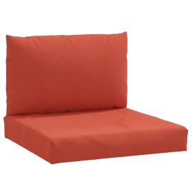 vidaXL Palettenkissen 2-tlg. Melange Rot Stoff