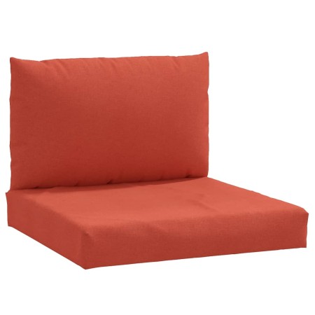vidaXL Palettenkissen 2-tlg. Melange Rot Stoff