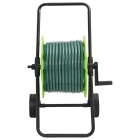 vidaXL Schlauchwagen mit Schlauchanschluss-Set 0,5" 30 m PVC Grün