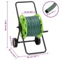 vidaXL Schlauchwagen mit 30 m Schlauch PVC Grün vidaXL Schlauchwagen mit 30 m Schlauch PVC Grün