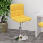 vidaXL Drehbarer Barhocker Gelb Stoff vidaXL Drehbarer Barhocker Gelb Stoff