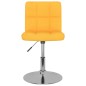 vidaXL Drehbarer Barhocker Gelb Stoff vidaXL Drehbarer Barhocker Gelb Stoff