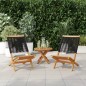 vidaXL Gartenstühle 2 Stk. Schwarz Massivholz Akazie und Polypropylen vidaXL Gartenstühle 2 Stk. Schwarz Massivholz Akazie und Polypropylen