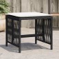 vidaXL Gartenhocker mit Kissen 4 Stk. Schwarz 41x41x36 cm Poly Rattan vidaXL Gartenhocker mit Kissen 4 Stk. Schwarz 41x41x36 cm Poly Rattan