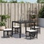 vidaXL Gartenhocker mit Kissen 4 Stk. Schwarz 41x41x36 cm Poly Rattan vidaXL Gartenhocker mit Kissen 4 Stk. Schwarz 41x41x36 cm Poly Rattan