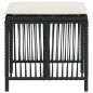 vidaXL Gartenhocker mit Kissen 4 Stk. Schwarz 41x41x36 cm Poly Rattan vidaXL Gartenhocker mit Kissen 4 Stk. Schwarz 41x41x36 cm Poly Rattan
