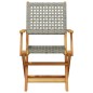 vidaXL Gartenstühle 2 Stk. Grau Massivholz Akazie und Poly Rattan vidaXL Gartenstühle 2 Stk. Grau Massivholz Akazie und Poly Rattan