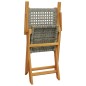 vidaXL Gartenstühle 2 Stk. Grau Massivholz Akazie und Poly Rattan vidaXL Gartenstühle 2 Stk. Grau Massivholz Akazie und Poly Rattan