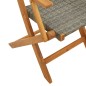 vidaXL Gartenstühle 2 Stk. Grau Massivholz Akazie und Poly Rattan vidaXL Gartenstühle 2 Stk. Grau Massivholz Akazie und Poly Rattan