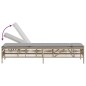 vidaXL Sonnenliege mit Auflage Beige Poly Rattan vidaXL Sonnenliege mit Auflage Beige Poly Rattan