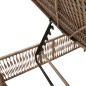 vidaXL Sonnenliege mit Auflage Beige Poly Rattan vidaXL Sonnenliege mit Auflage Beige Poly Rattan