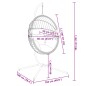 vidaXL Hängesessel Ei-Design mit Ständer Grau Rattan und Stahl vidaXL Hängesessel Ei-Design mit Ständer Grau Rattan und Stahl