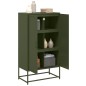 vidaXL Highboard Olivgrün 68,5x38,5x123,5 cm Stahl vidaXL Highboard Olivgrün 68,5x38,5x123,5 cm Stahl