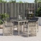 vidaXL Gartenstühle mit Kissen 4 Stk. Hellgrau Poly Rattan vidaXL Gartenstühle mit Kissen 4 Stk. Hellgrau Poly Rattan