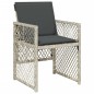 vidaXL Gartenstühle mit Kissen 4 Stk. Hellgrau Poly Rattan vidaXL Gartenstühle mit Kissen 4 Stk. Hellgrau Poly Rattan