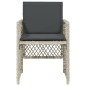 vidaXL Gartenstühle mit Kissen 4 Stk. Hellgrau Poly Rattan vidaXL Gartenstühle mit Kissen 4 Stk. Hellgrau Poly Rattan