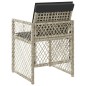 vidaXL Gartenstühle mit Kissen 4 Stk. Hellgrau Poly Rattan vidaXL Gartenstühle mit Kissen 4 Stk. Hellgrau Poly Rattan