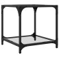 vidaXL Couchtisch mit Glasplatte Transparent 40x40x40 cm Stahl vidaXL Couchtisch mit Glasplatte Transparent 40x40x40 cm Stahl