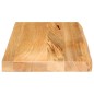 vidaXL Tischplatte mit Baumkante 60x20x2,5 cm Massivholz Mango vidaXL Tischplatte mit Baumkante 60x20x2,5 cm Massivholz Mango