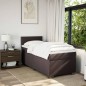 vidaXL Boxspringbett mit Matratze Dunkelbraun 90x200 cm Stoff vidaXL Boxspringbett mit Matratze Dunkelbraun 90x200 cm Stoff