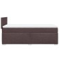 vidaXL Boxspringbett mit Matratze Dunkelbraun 90x200 cm Stoff vidaXL Boxspringbett mit Matratze Dunkelbraun 90x200 cm Stoff