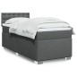 vidaXL Boxspringbett mit Matratze Dunkelgrau 100x200 cm Stoff vidaXL Boxspringbett mit Matratze Dunkelgrau 100x200 cm Stoff