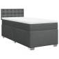 vidaXL Boxspringbett mit Matratze Dunkelgrau 100x200 cm Stoff vidaXL Boxspringbett mit Matratze Dunkelgrau 100x200 cm Stoff