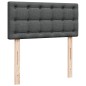 vidaXL Boxspringbett mit Matratze Dunkelgrau 100x200 cm Stoff vidaXL Boxspringbett mit Matratze Dunkelgrau 100x200 cm Stoff
