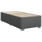 vidaXL Boxspringbett mit Matratze Dunkelgrau 100x200 cm Stoff vidaXL Boxspringbett mit Matratze Dunkelgrau 100x200 cm Stoff