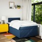 vidaXL Boxspringbett mit Matratze Blau 120x200 cm Stoff vidaXL Boxspringbett mit Matratze Blau 120x200 cm Stoff